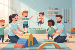 Двигателно обучение и физиотерапия за деца с аутизъм: Ръководство за упражнения, подпомагащи двигателните умения