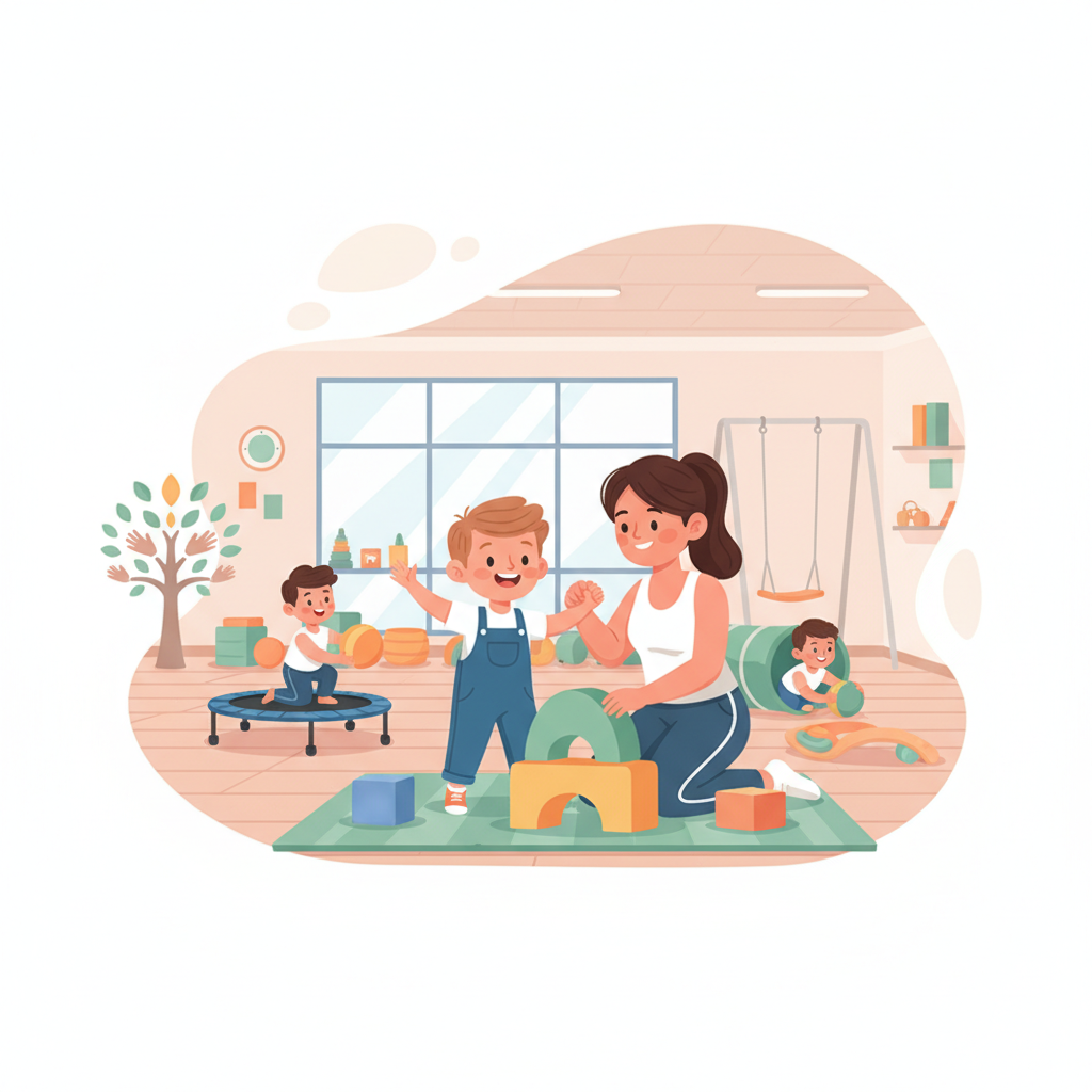 Oyun temelli fizyoterapi seansında denge ve koordinasyon çalışması